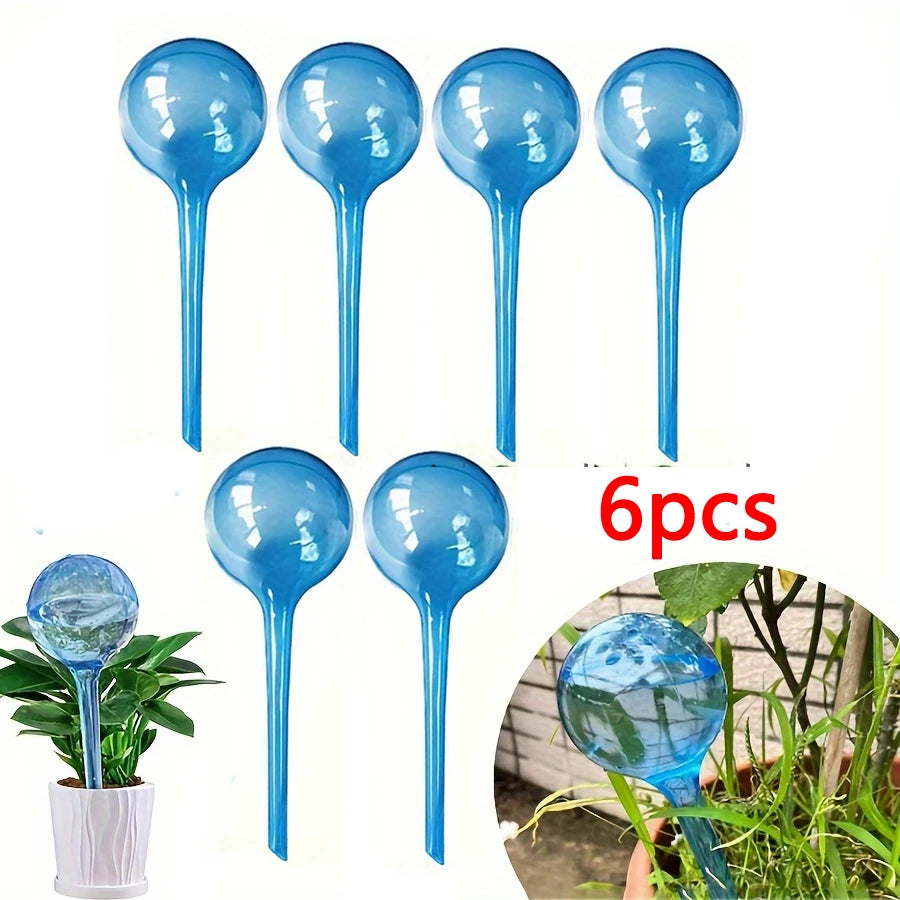 6pcs Small Plant Watering Globes Self Watering Bulbs PVC Automatic Watering Balls Plant Watering System 5.1inches