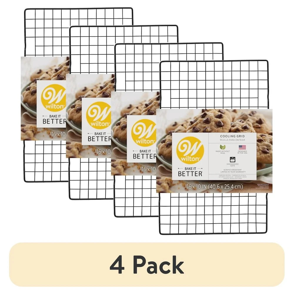 Bake It Better Rectangular Cooling Rack 4 Pack Nonstick
