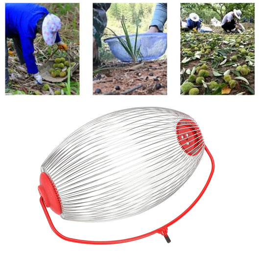 Large Nut Gatherer Nut Gatherer Stainless Steel Wire Nut Collector Picker Upper Roller Fruit Picker for  Ball Acorns Pecans