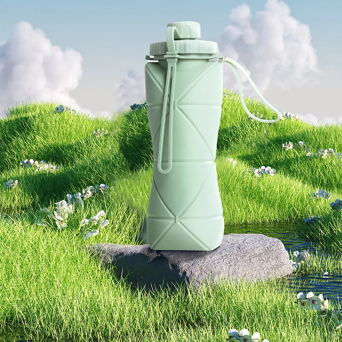 Foldable Silicone Water Cup for Outdoor Travel and Sports