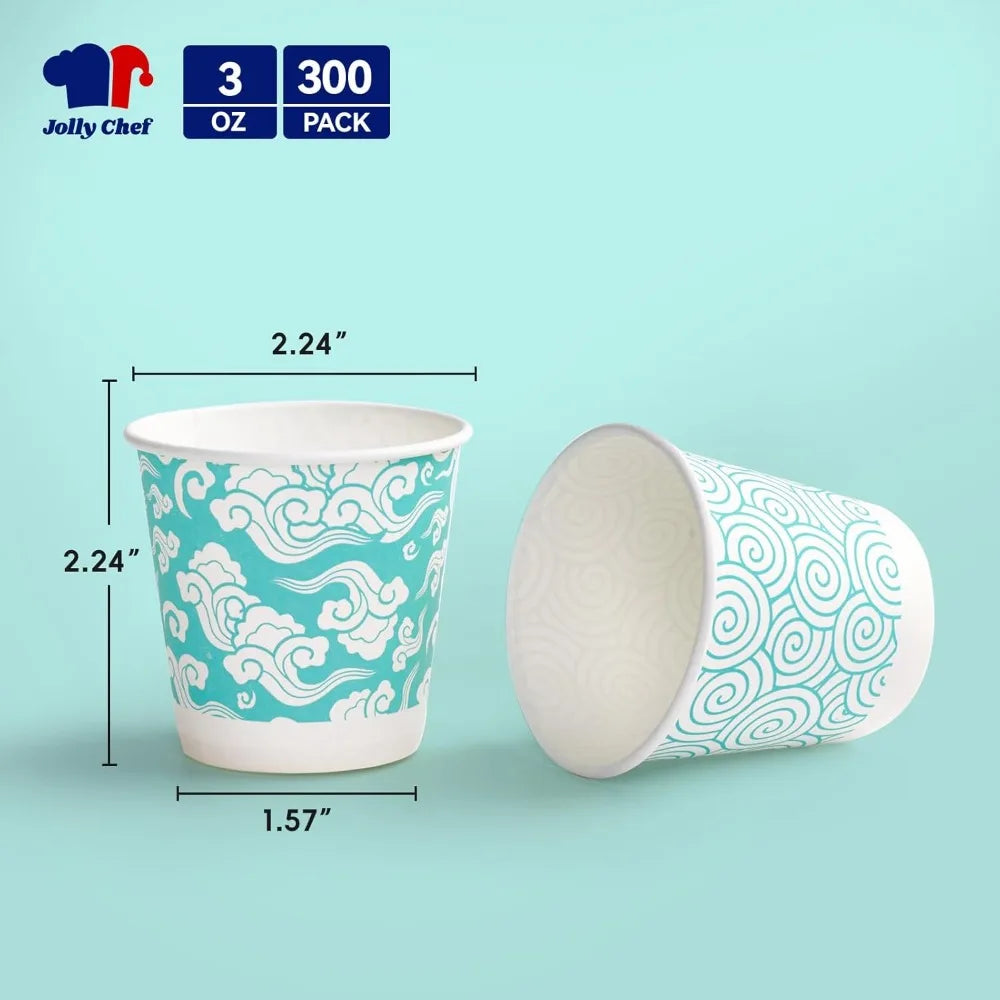 Disposable Paper Cups 300 Pack For Parties And Travel
