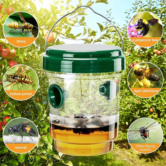 3/1PCS Large Wasp Traps Waterproof Hanging Hornets Trap for Indoor Outdoor Reusable Garden Fruit Fly Catcher Pest Control Tools
