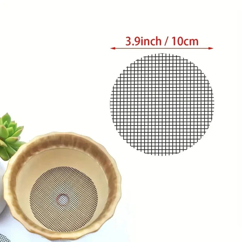 Pot Hole Mesh Pad Drainage Screen For Pot Bottom Soil Retention Bonsai