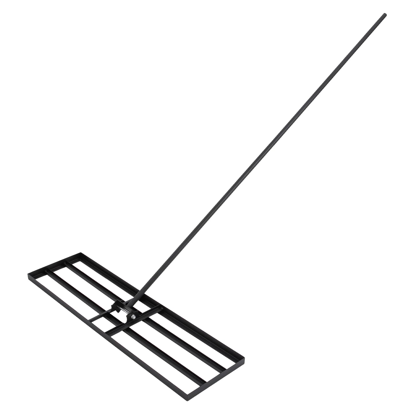 Steel Lawn Leveler Rake Adjustable Angle Leveling Tool Heavy Duty Ground Rake with 5.7ft Long Handle for Yard Garden Farm