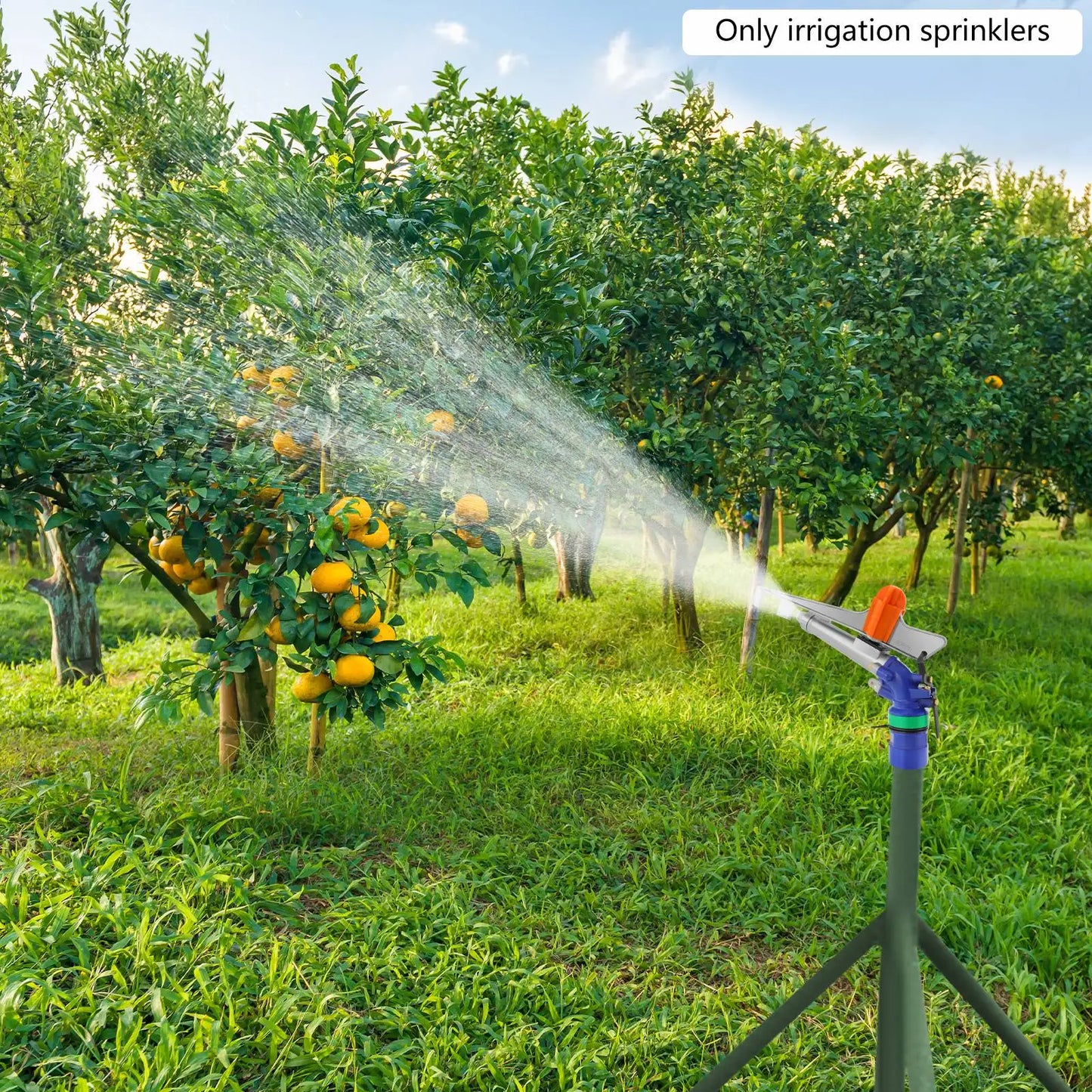 Watering Sprinkler for Farms Tripod Sprinkler Irrigation Nozzle 2.62in Adjustable 36-360° Durable Lawn Watering