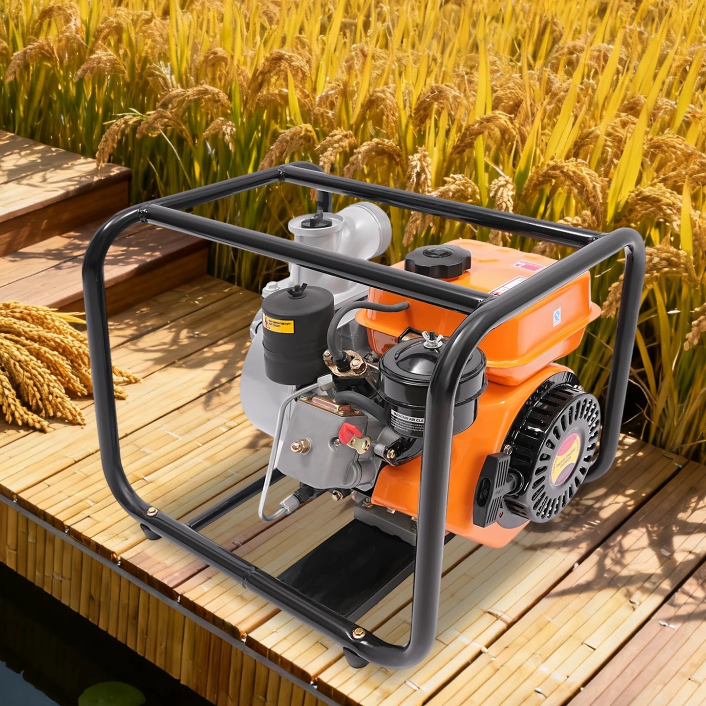 4-Strok Water Pump Diesel Water Transfer Pump with 4L Fuel Tank Diesel Water Pump Water Lifting & Drainage Equipment for Farm Garden Irrigation4-Strok Water Pump Diesel Water Transfer Pump with 4L Fuel Tank Diesel Water Pump