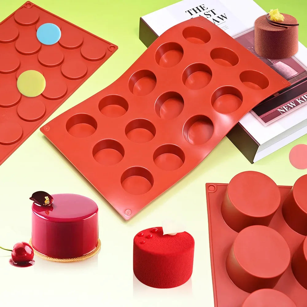 Cylinder Silicone Mold For Soap Jelly Pudding Resin And More