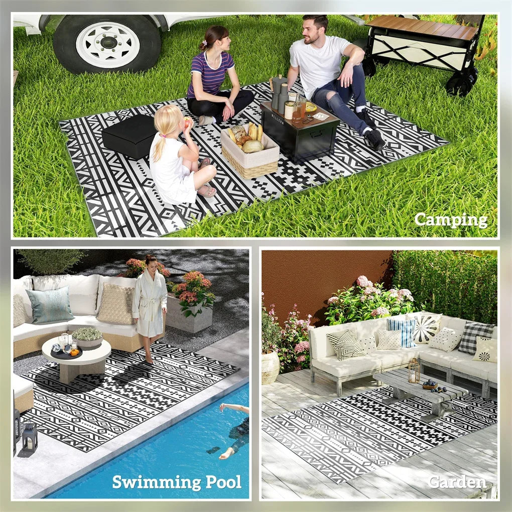 Waterproof Outdoor Rug For Camping Patio Deck And RV Use