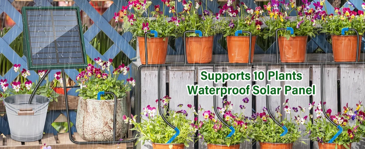 Solar Garden Irrigation System for Balcony with Automatic Drip Kit