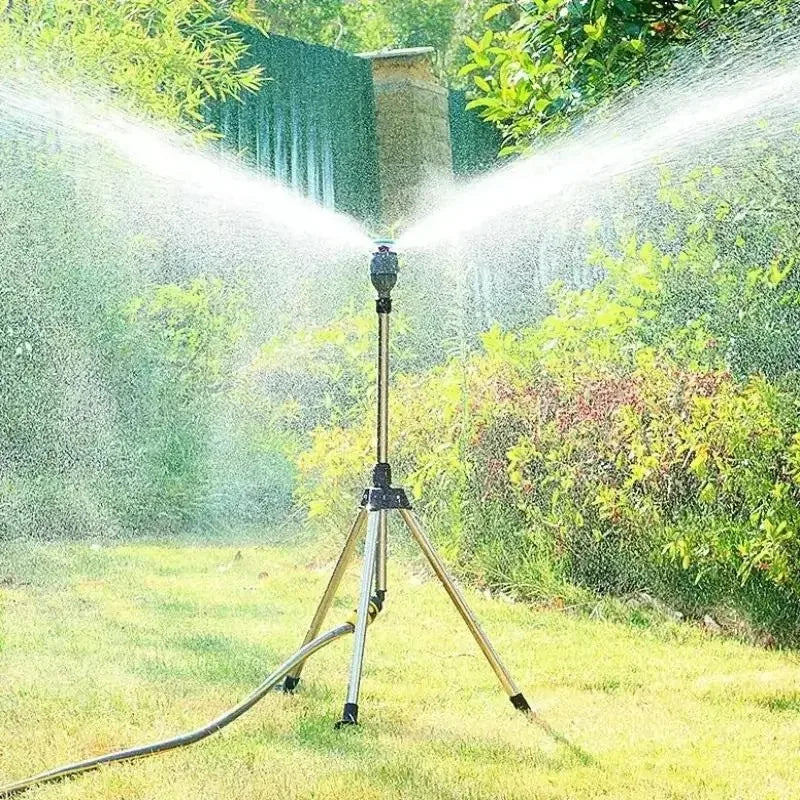 360 Degree Tripod Sprinkler Automatic Rotating Lawn Watering System