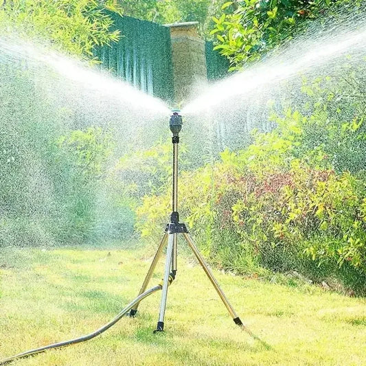 360 Degree Tripod Sprinkler Automatic Rotating Lawn Watering System