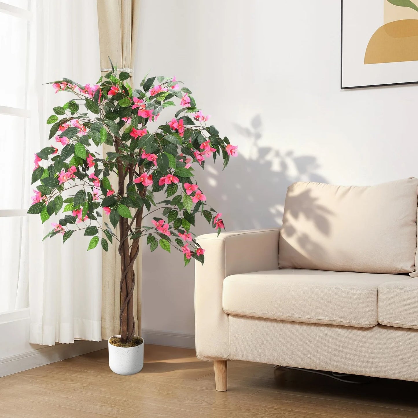 HiMISSCN Artificial Bougainvillea Tree in Pot