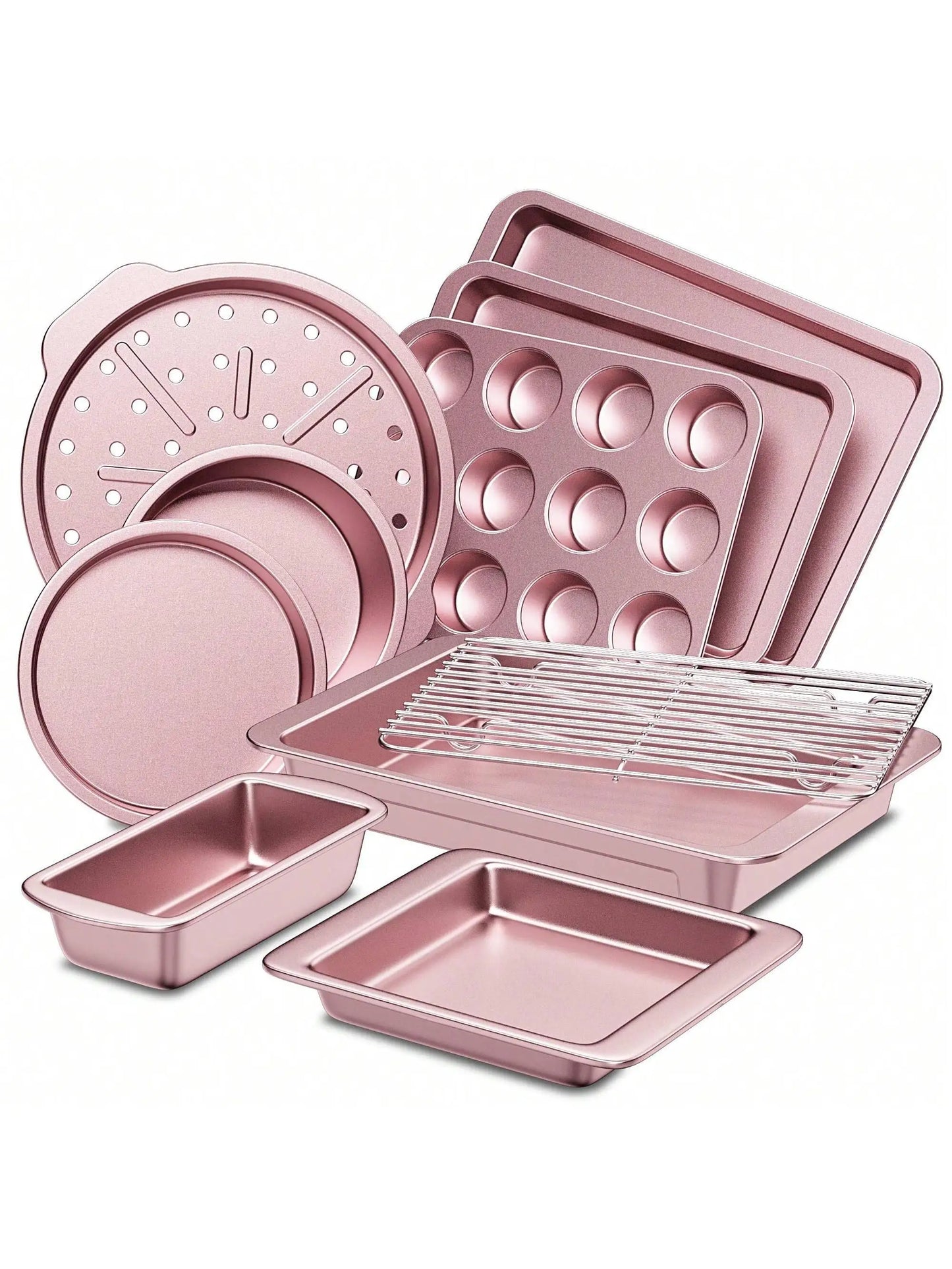 Nonstick Bakeware Set With Rack 10 Piece Cookie Sheet