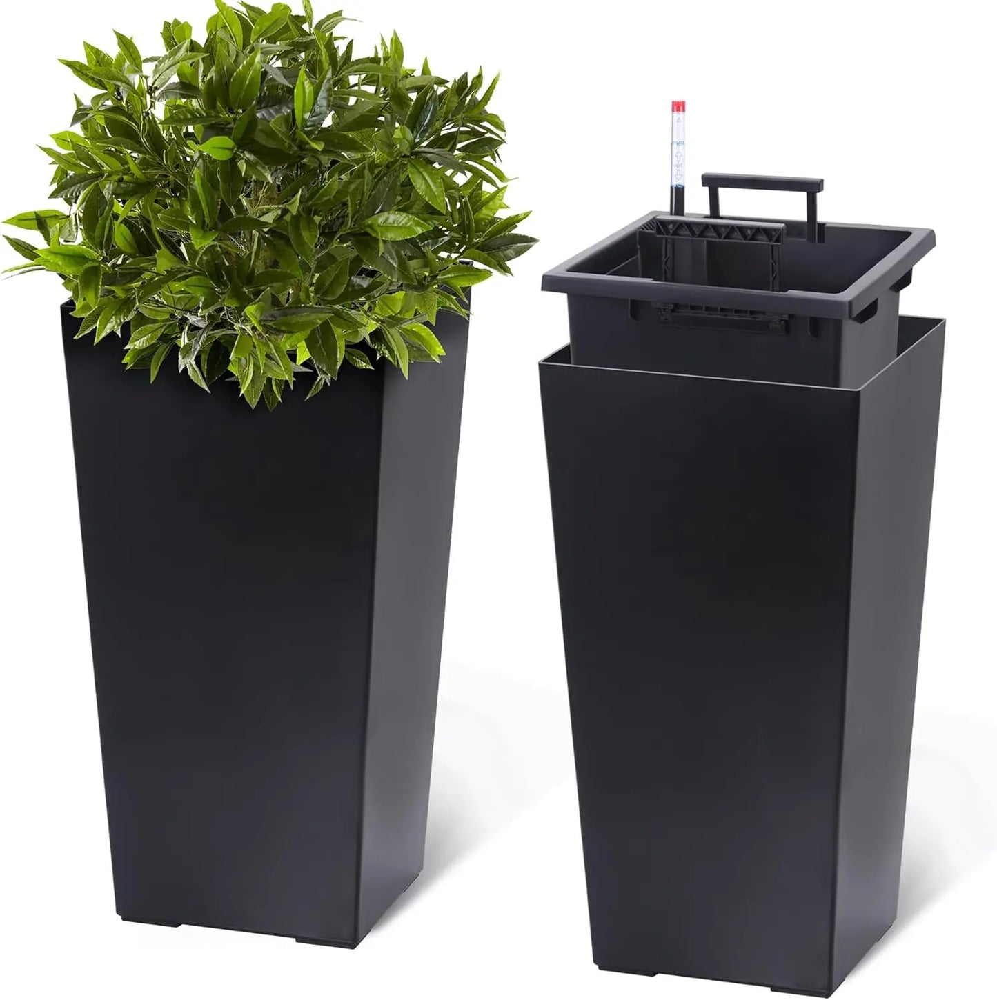 HobbyLane Indoor Outdoor Tall Planter With Shelf Insert