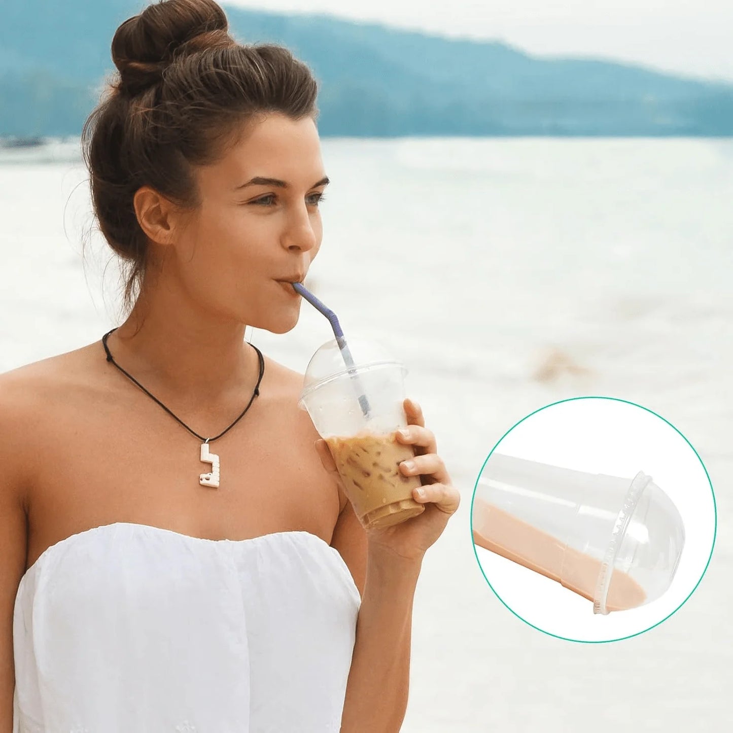 Plastic Disposable Togo Cups With Dome Lids BPA Free