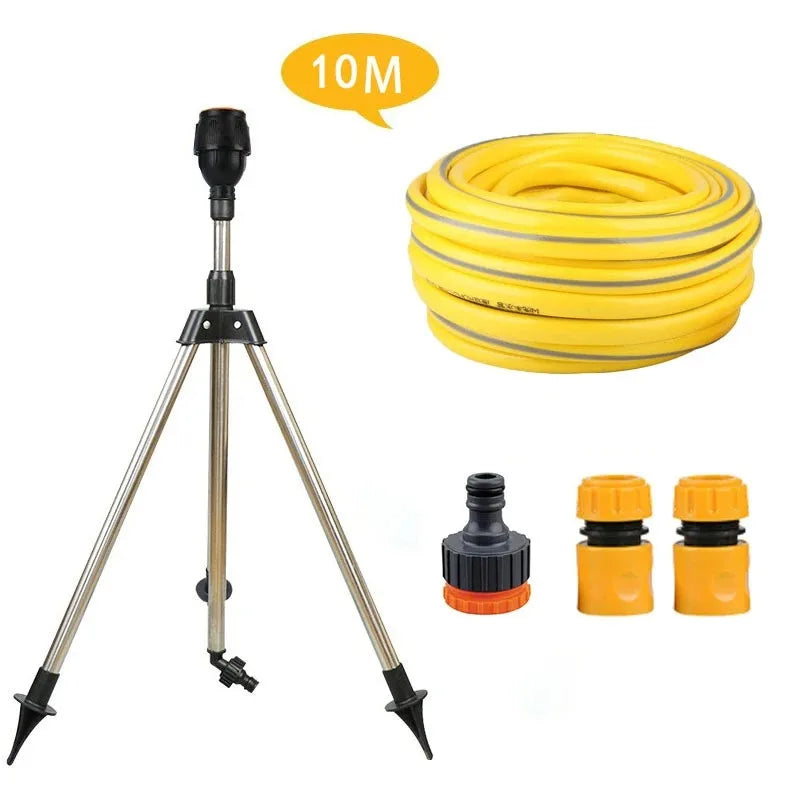 360 Degree Tripod Sprinkler Automatic Rotating Lawn Watering System