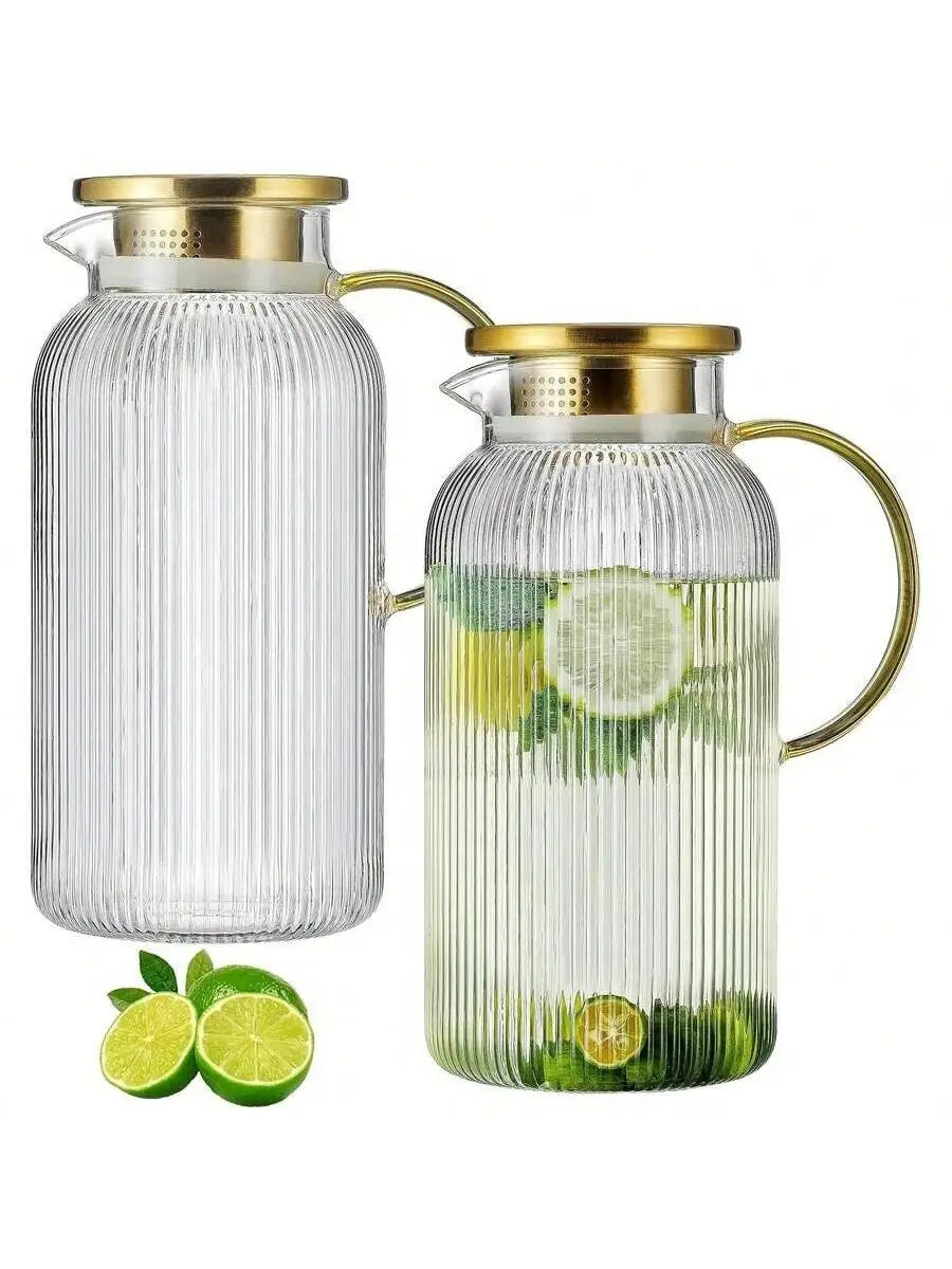 Glass Pitcher Set With Lid For Cold Brew Lemonade Today