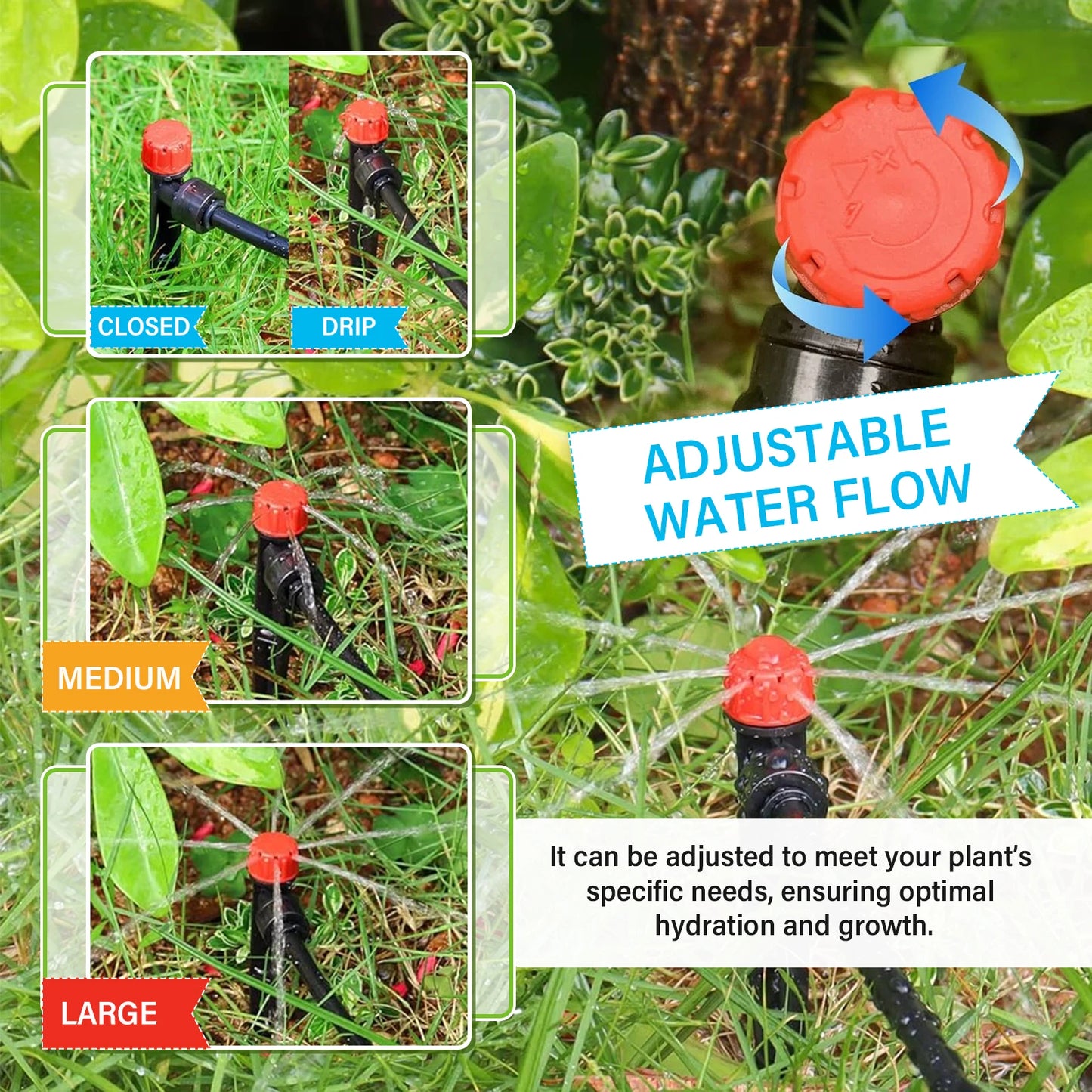 Drip Irrigation Kit for Garden Plants With Hose And Emitters