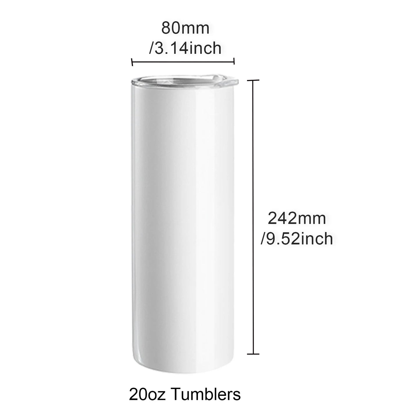 SucceBuy Sublimation Tumblers Stainless Steel Set For Heat Transfer