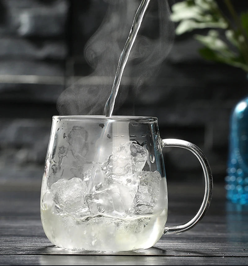 Crystal Glass Chinese Style Tea Mug With Lid And Filter