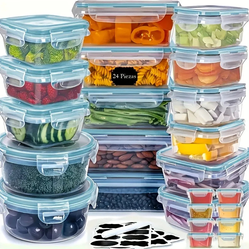 Airtight Food Storage Containers Set With Lids And Labels