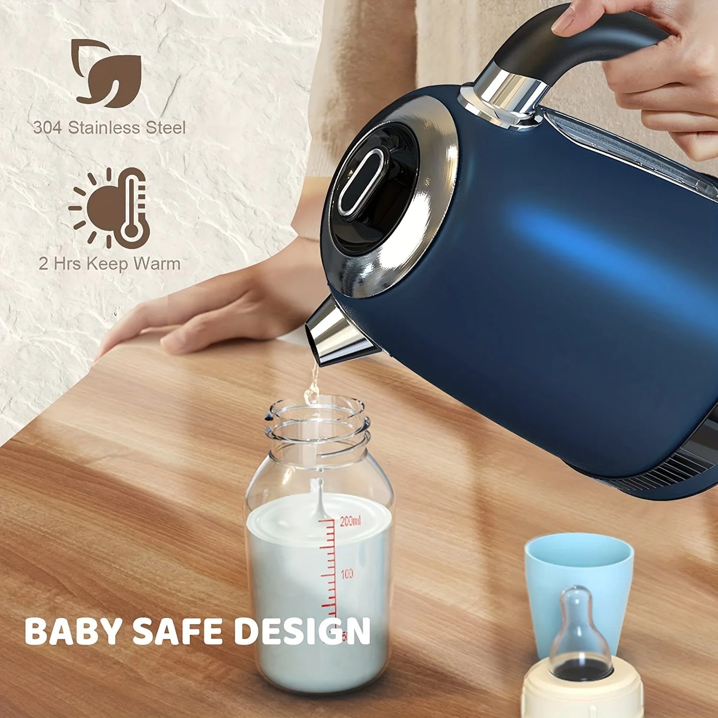 Octavo Electric Kettle With Temperature Control And LED Display