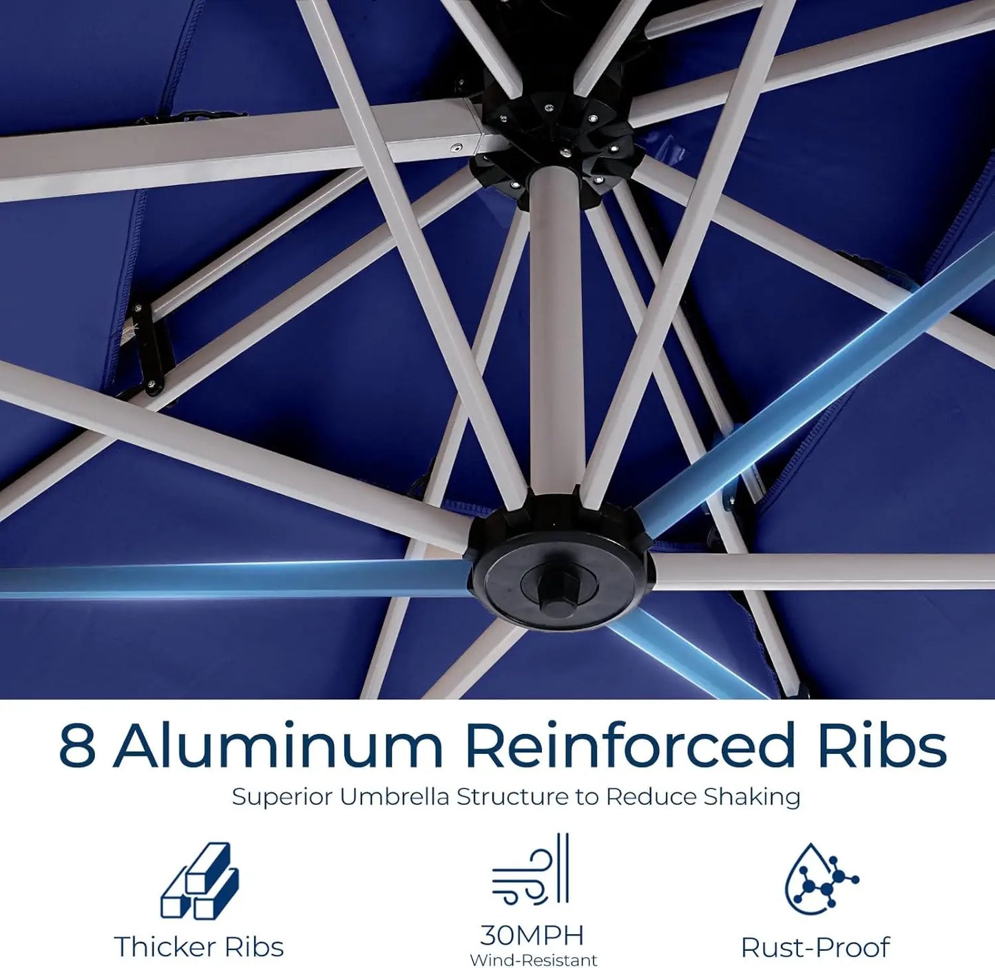 Cantilever Offset Patio Umbrella With 360 Degree Rotation