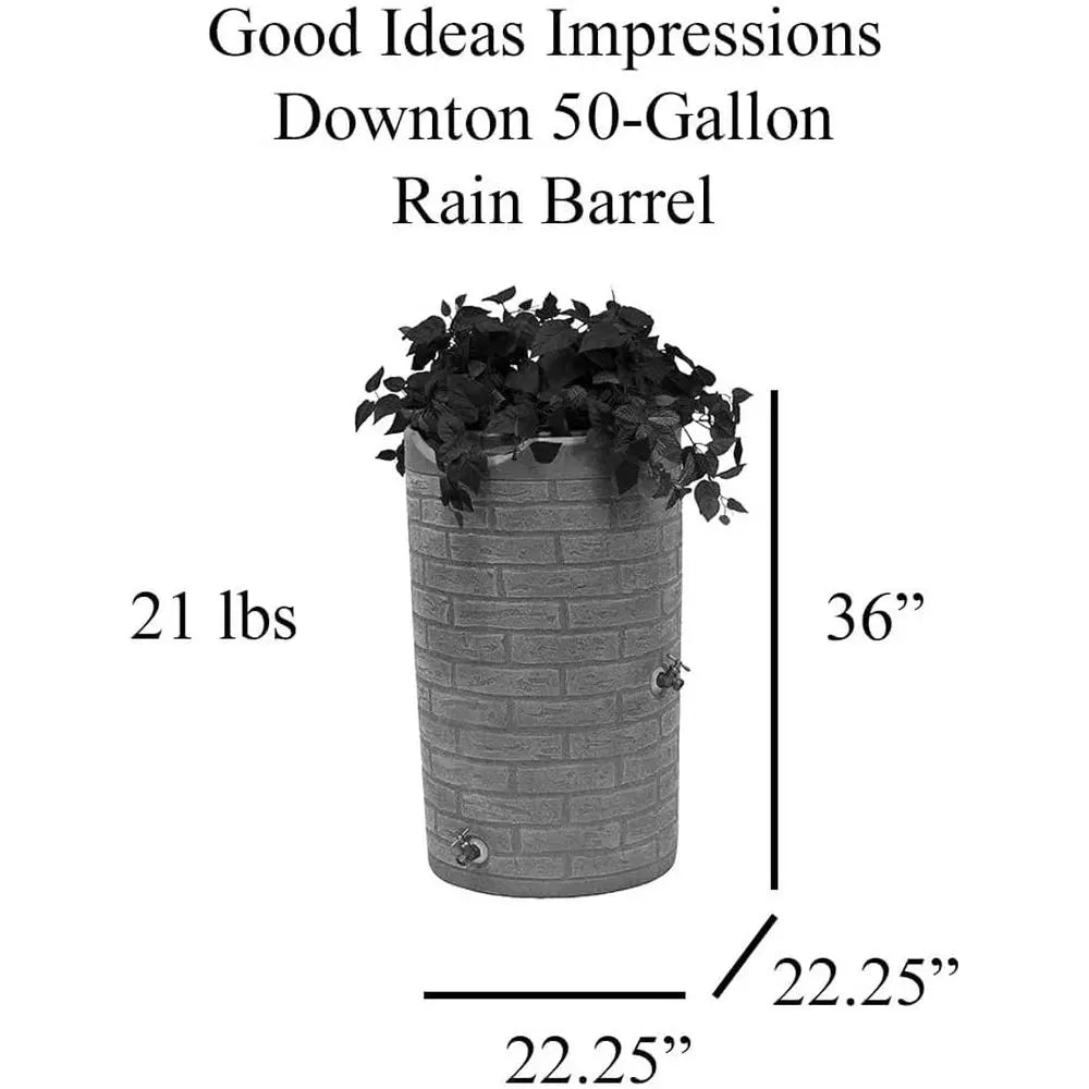 50 Gallon Light Granite Rainwater Collection Barrel