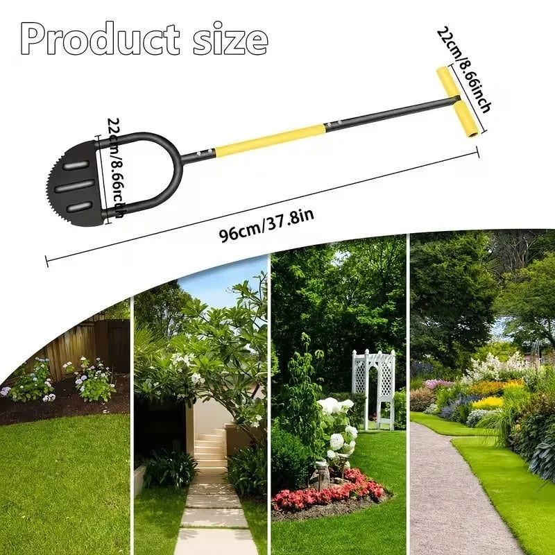 Half Moon Lawn Edger Carbon Steel Manual Trimming Shovel High Hardness Simple Cleansing Garden Zoo Lawn Care Tool