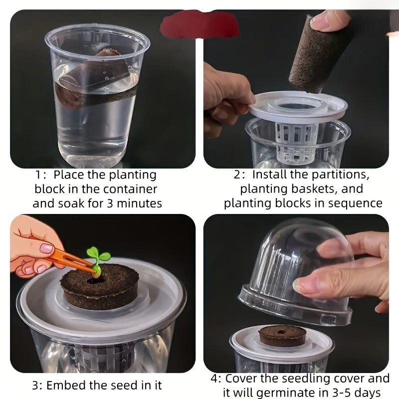 Clear Plant Germination Cups For Hydroponic Seed Starters