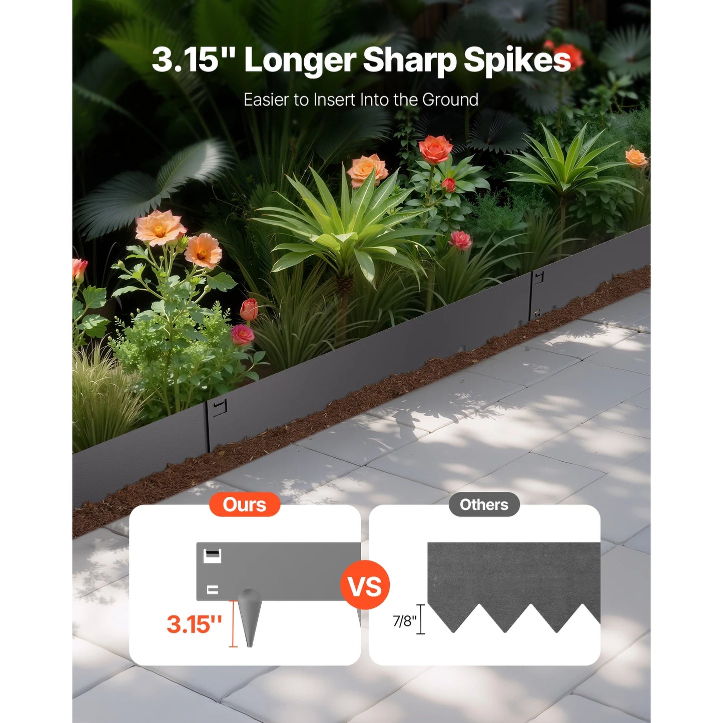 Steel Landscape Edging 5 Pack Rust Resistant Bendable Border