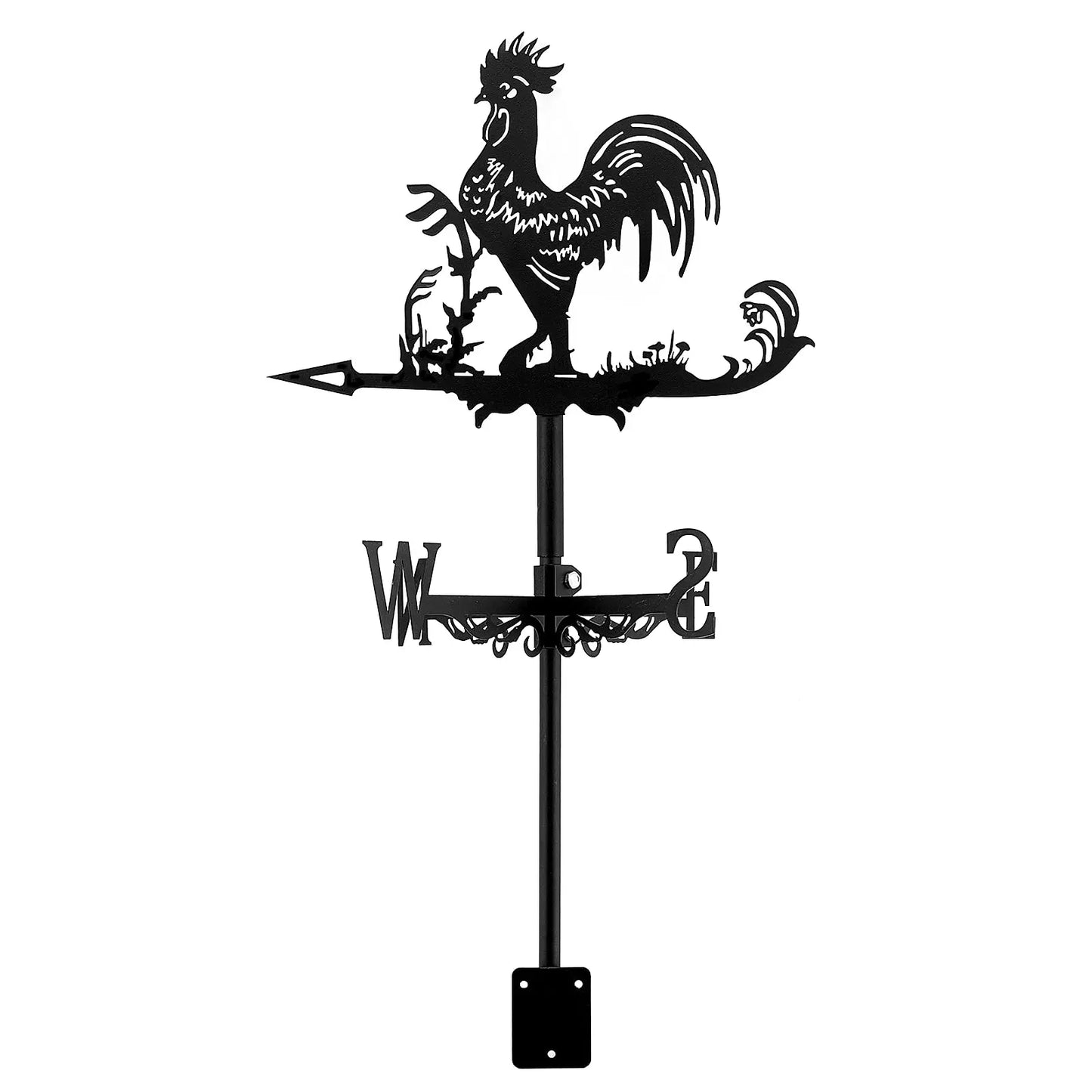 Crow Weathervane Raven Weather Vane for Yard Animal Metal Wind Vanes Roof Mount for Outside Garden Black Weathervanes