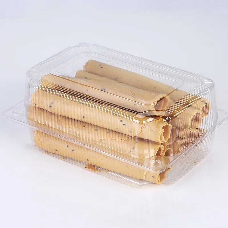 Premium Transparent Plastic Pastry Packaging Boxes 50PCS, Leak - Resistant Cake Trays for Baking & Display | Home Essential