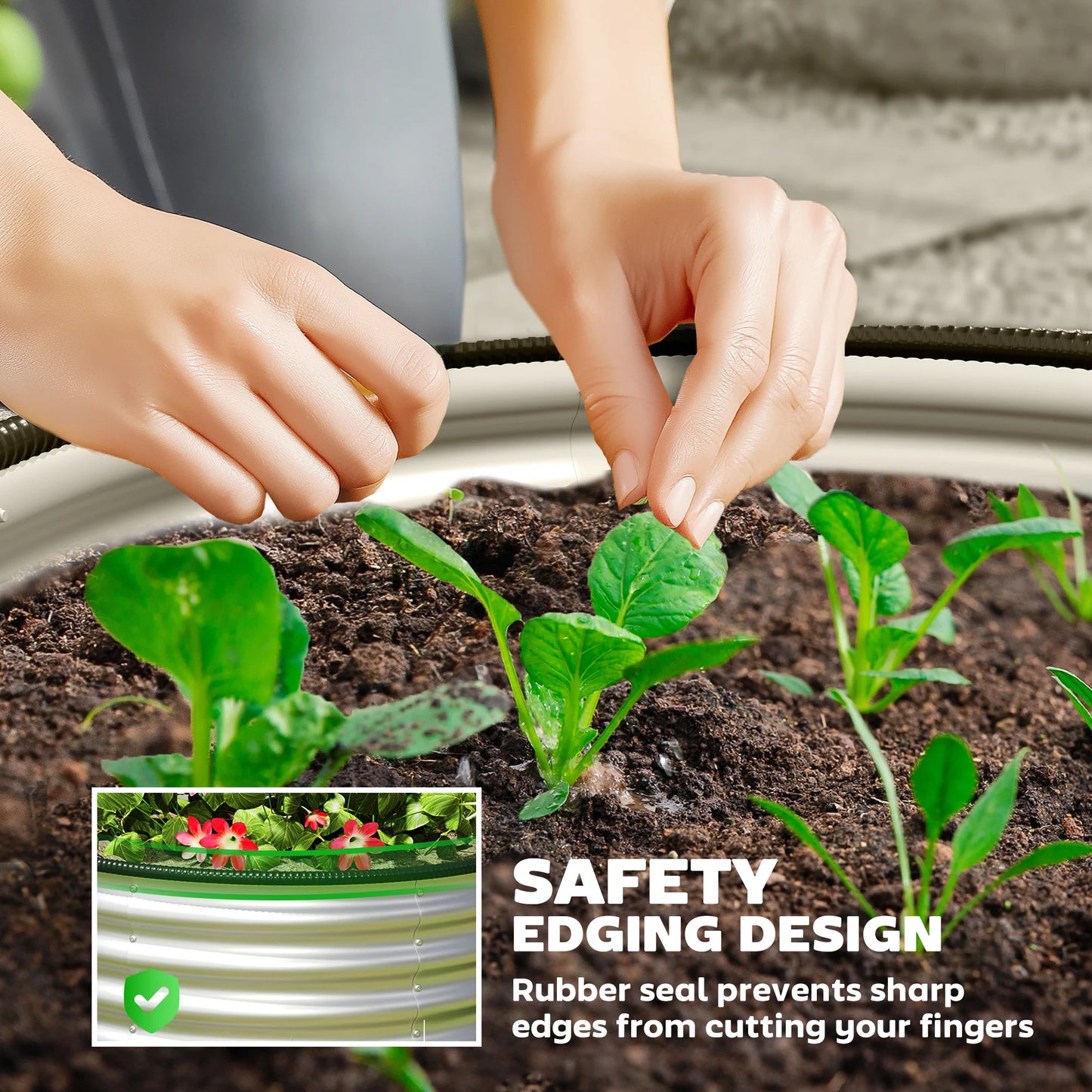 Galvanized Raised Garden Bed Set Of 2 Durable Steel