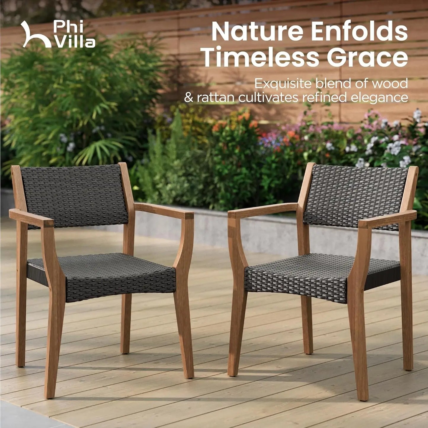 Acacia Wood Outdoor Dining Set Expandable Table and Chairs