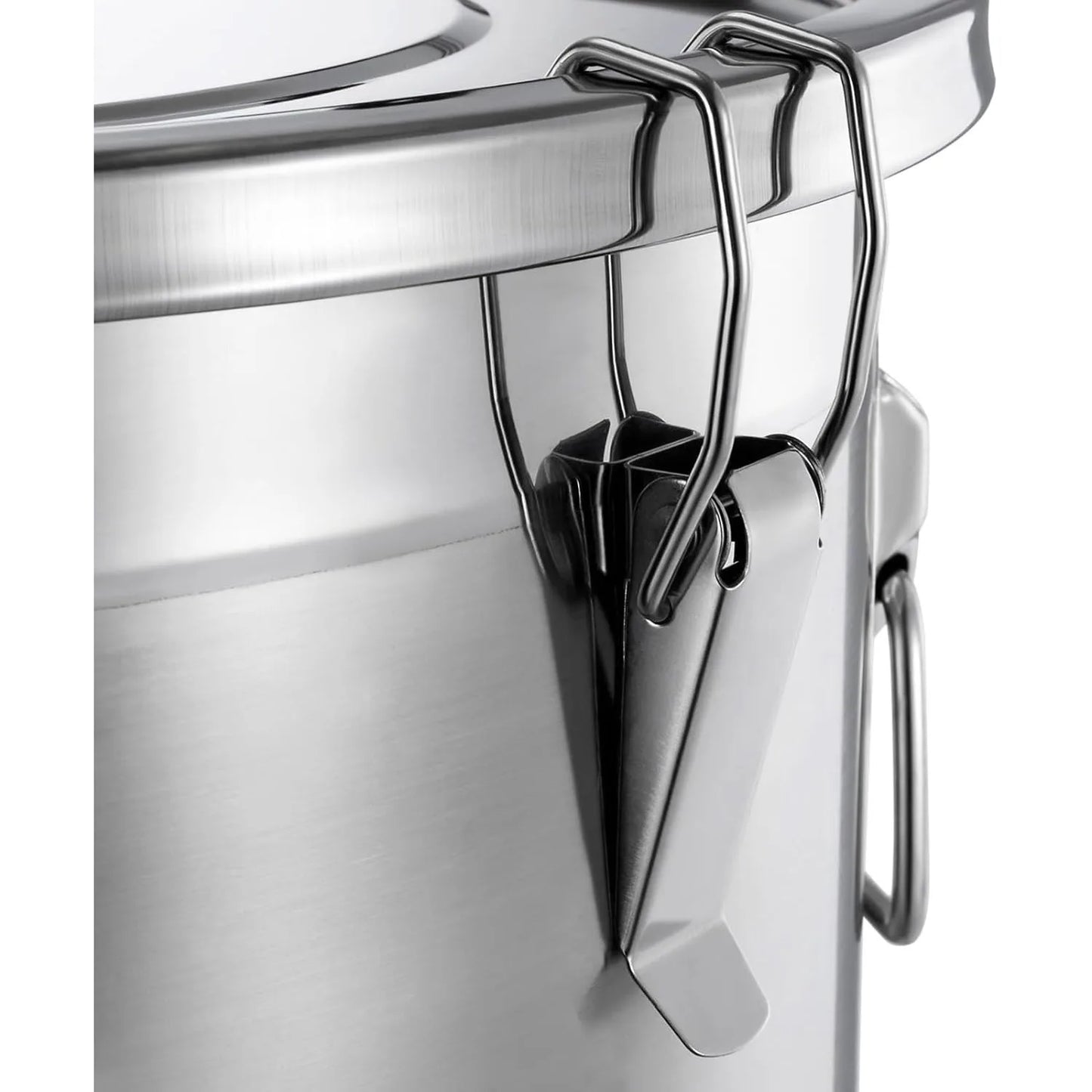 48L 304 Stainless Steel Rice Storage Container,Extra Large Food Grade Canister,40-90Lbs Sealed Rice Bucket with Airtight Lid and Locking Buckle,for Rice, Flour, Grain