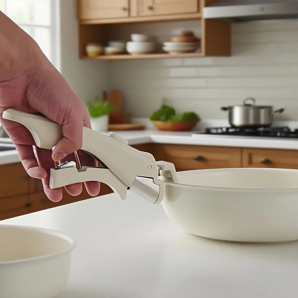 Three-Piece Nonstick Cookware Set With Removable Handle