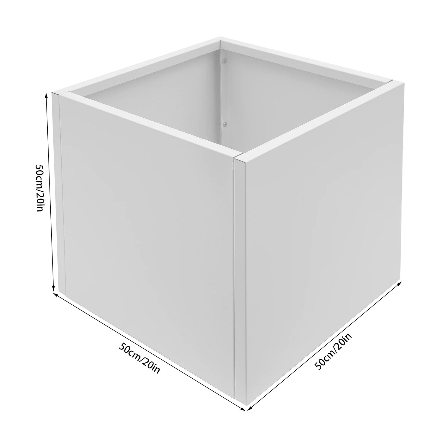 Bymaocar Garden Planter Box Steel Square Raised Bed Outdoor Decor