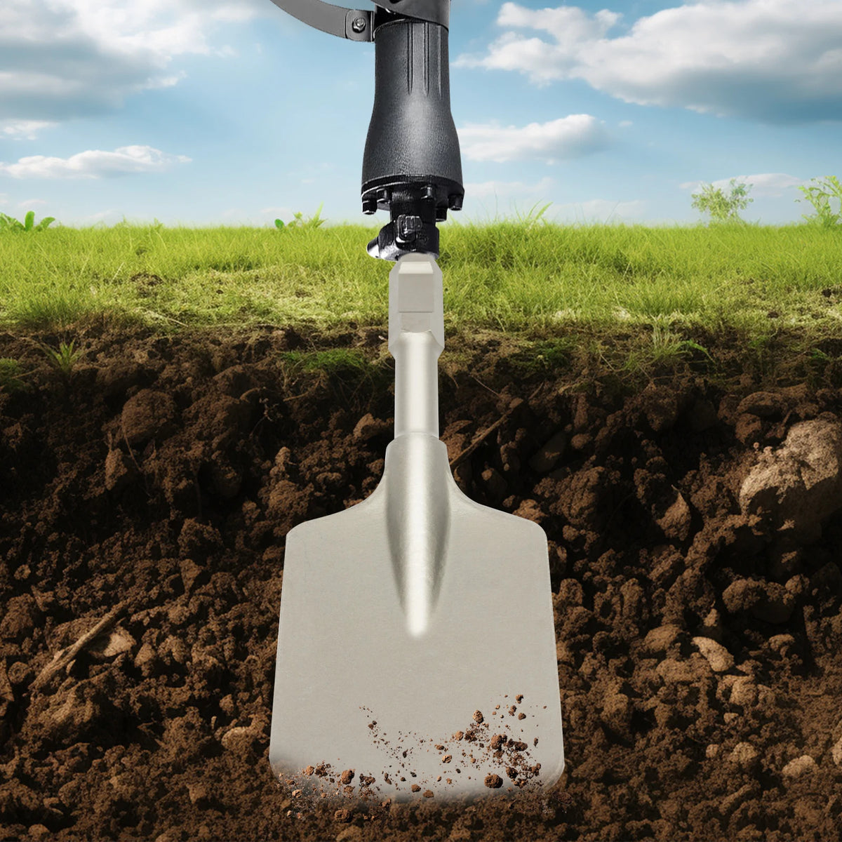 65A Clay Spade Bit 40Cr Chromium Steel Demolition Shovel Hex Shank Concrete Breaker Chisel for Jack Hammer Shovel