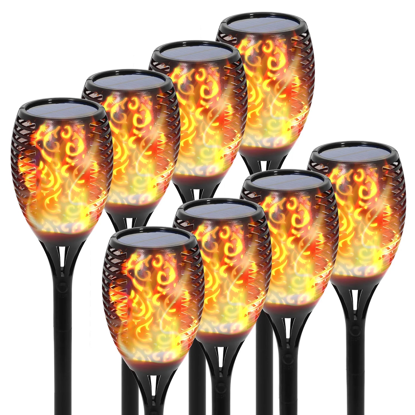 Solar Torch Lights Outdoor Waterproof Pathway Landscape Lighting Set
