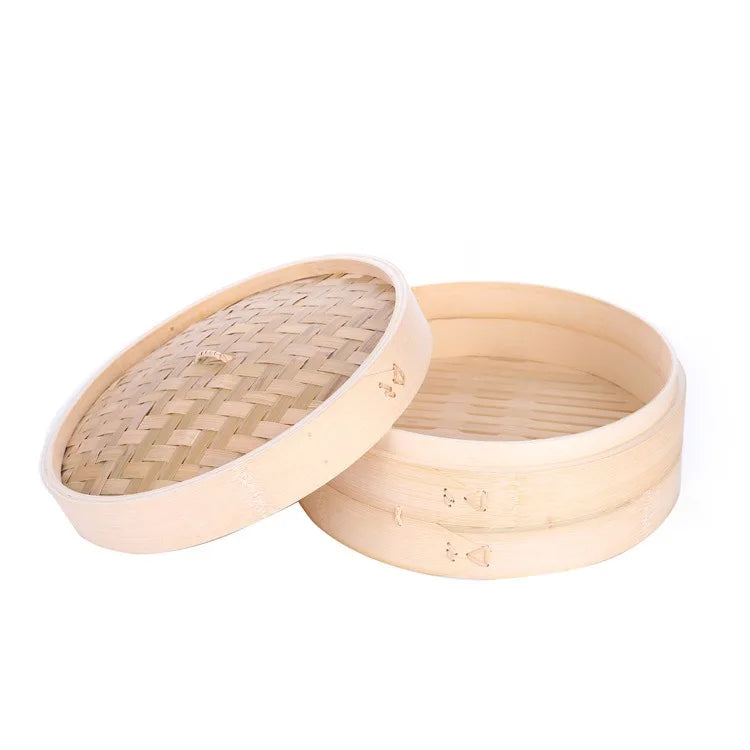 Bamboo Steamer With Lid For Dumplings And Steam Pot