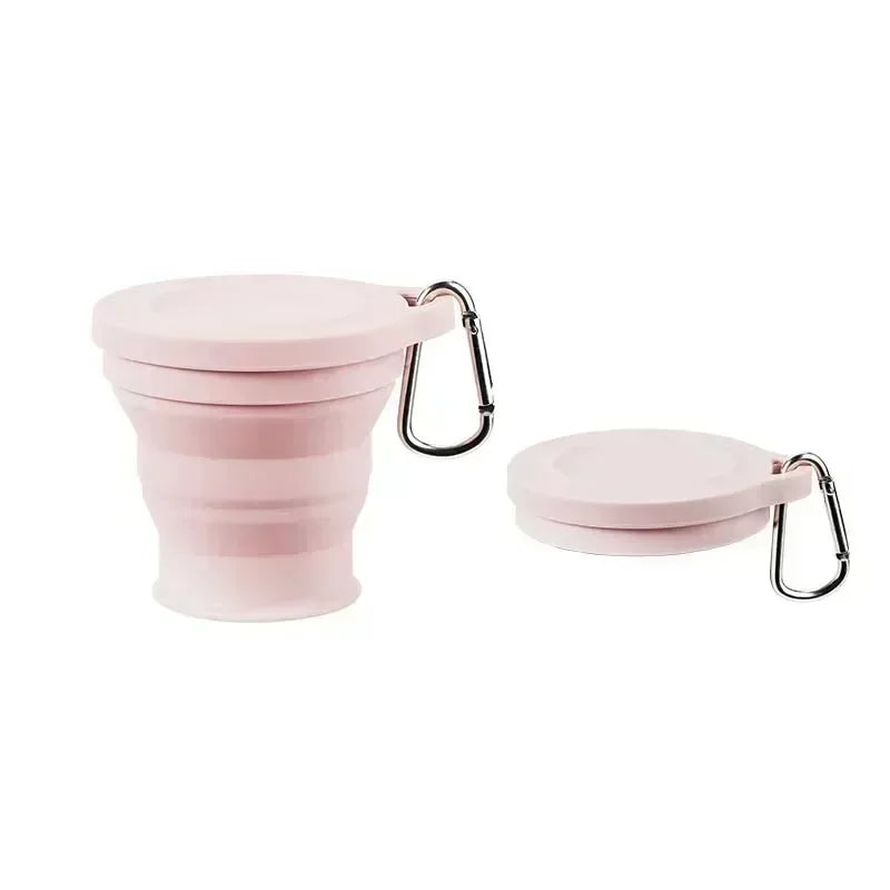 Silicone Folding Telescopic Cup With Lid For Tea And Coffee