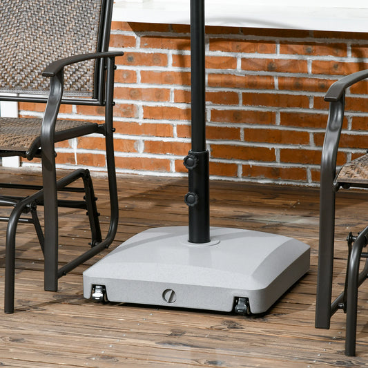 Outsunny Patio Umbrella Base With Wheels Water Or Sand Filled