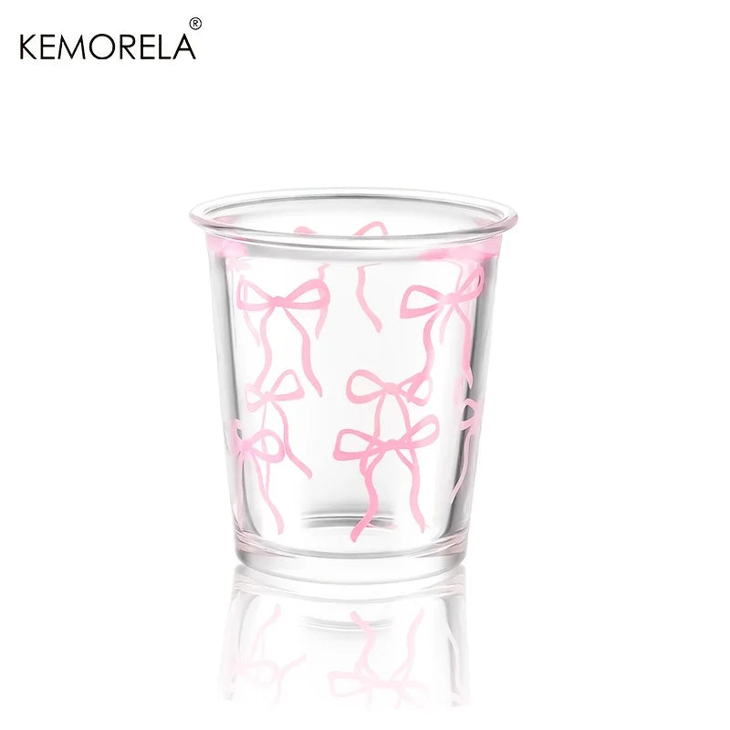 Delicate Glass Bow Cup For Ladies Party And Gathering