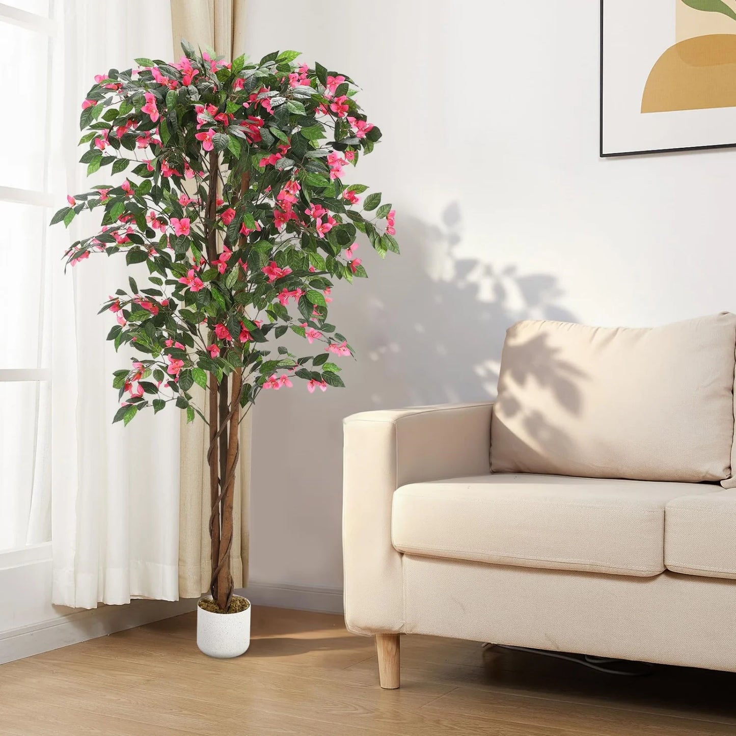 HiMISSCN Artificial Bougainvillea Tree in Pot