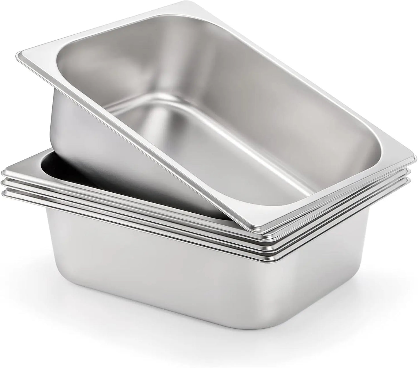 Stainless Steel Steam Table Pans 4 Pack For Catering And Chafing Dishes
