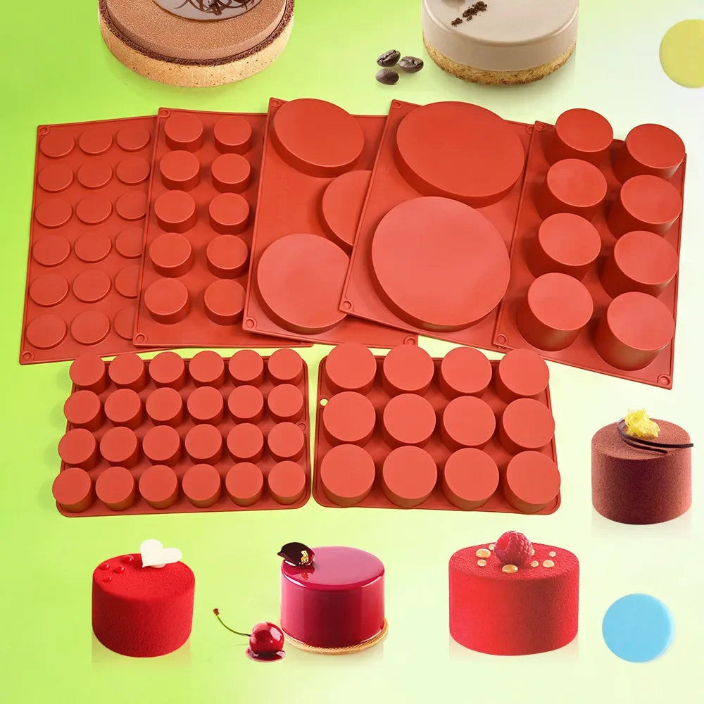 Cylinder Silicone Mold For Soap Jelly Pudding Resin And More