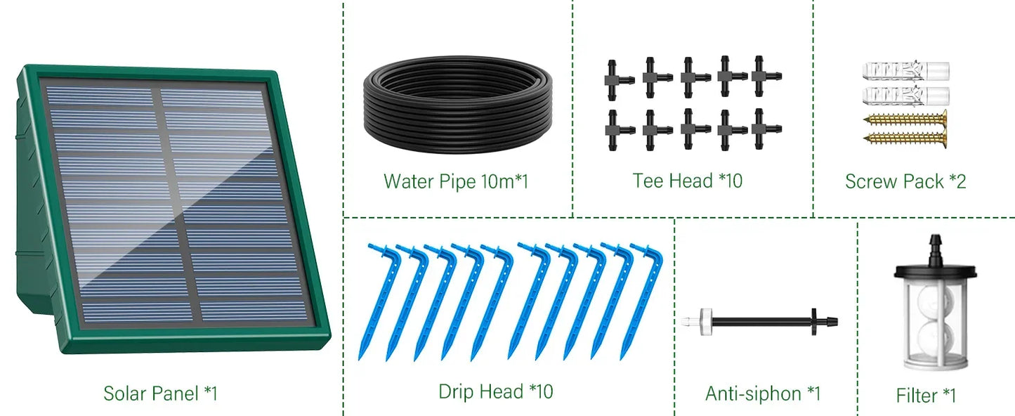 Solar Garden Irrigation System for Balcony with Automatic Drip Kit