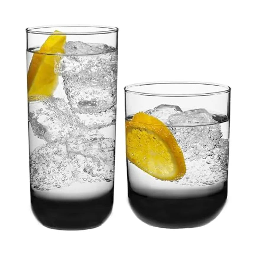 Classic Rocks And Tumbler Glass Set With Dishwasher Safe Glasses