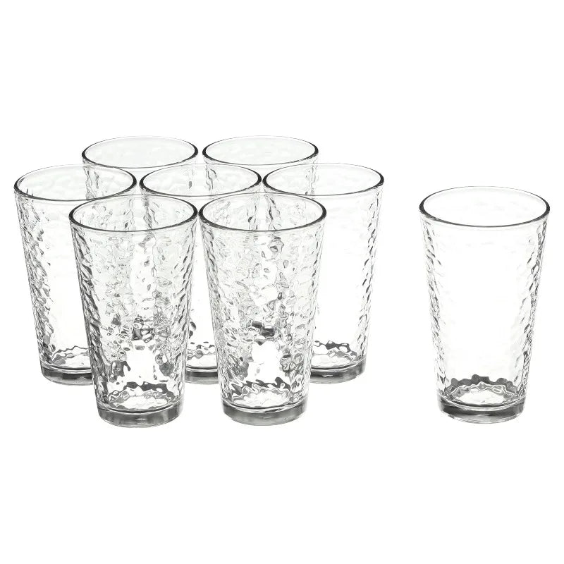 Vintage Frost Glass Drinkware Set Elegant For Everyday Use